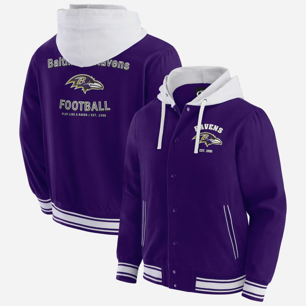 Men 2026 NFL Baltimore Ravens  jacket hoodie Purple 011->washington commanders->NFL Jersey